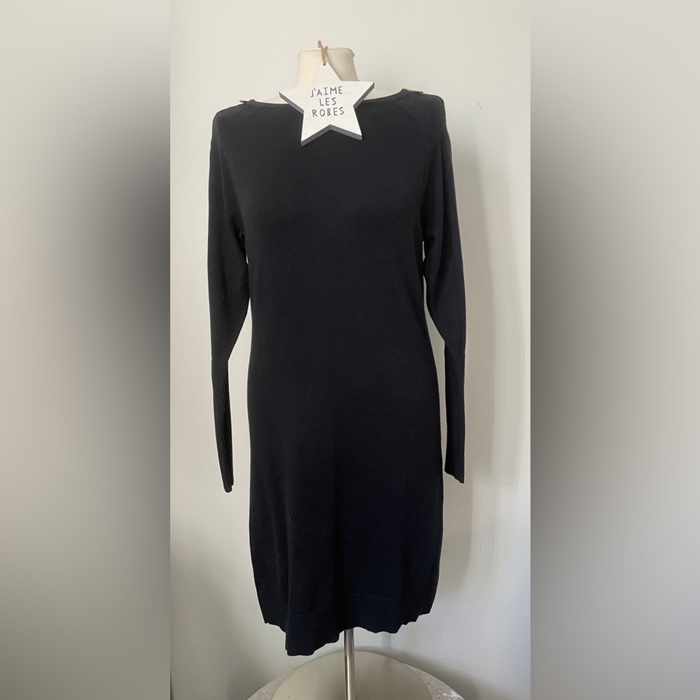 MICHAEL KORS Classic Black Long Sleeve Sweater Dress - NWOT